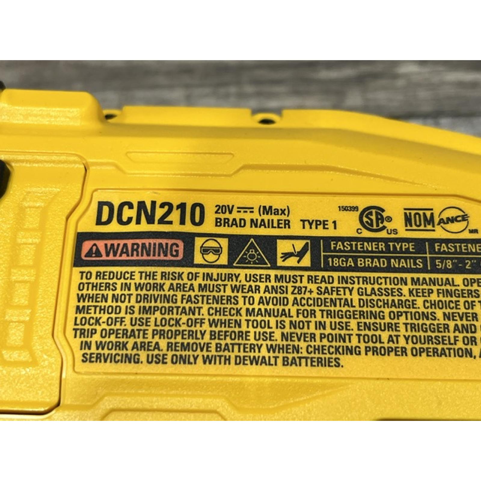AS-IS DEWALT 20V MAX XR 18 Gauge Cordless Brad Nailer (Tool Only)