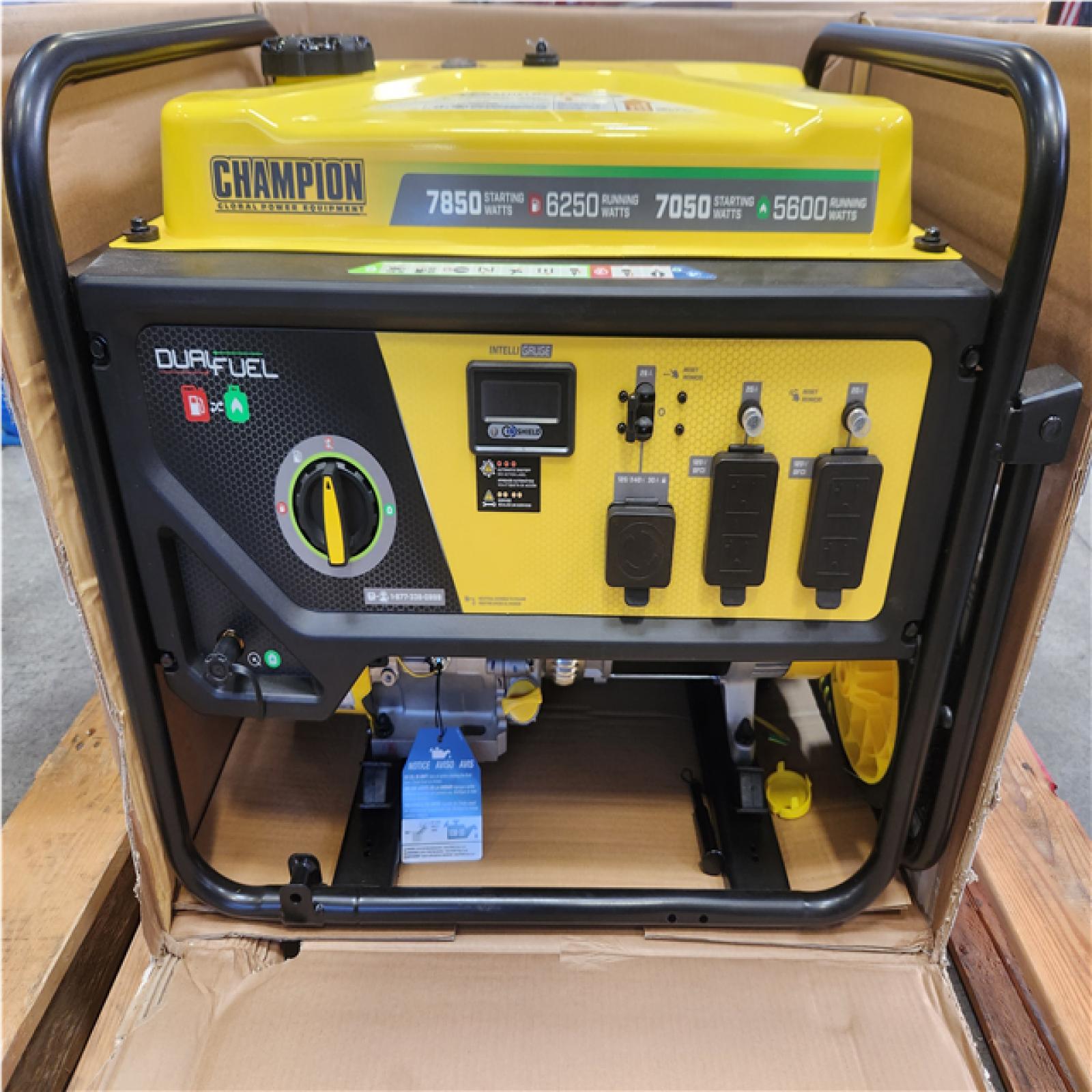Phoenix NEW Champion Power Equipment 7850/6250-Watt Recoil Start Dual Fuel Portable Generator w/ Free 3-Year Warranty for Home Backup and Storm Prep