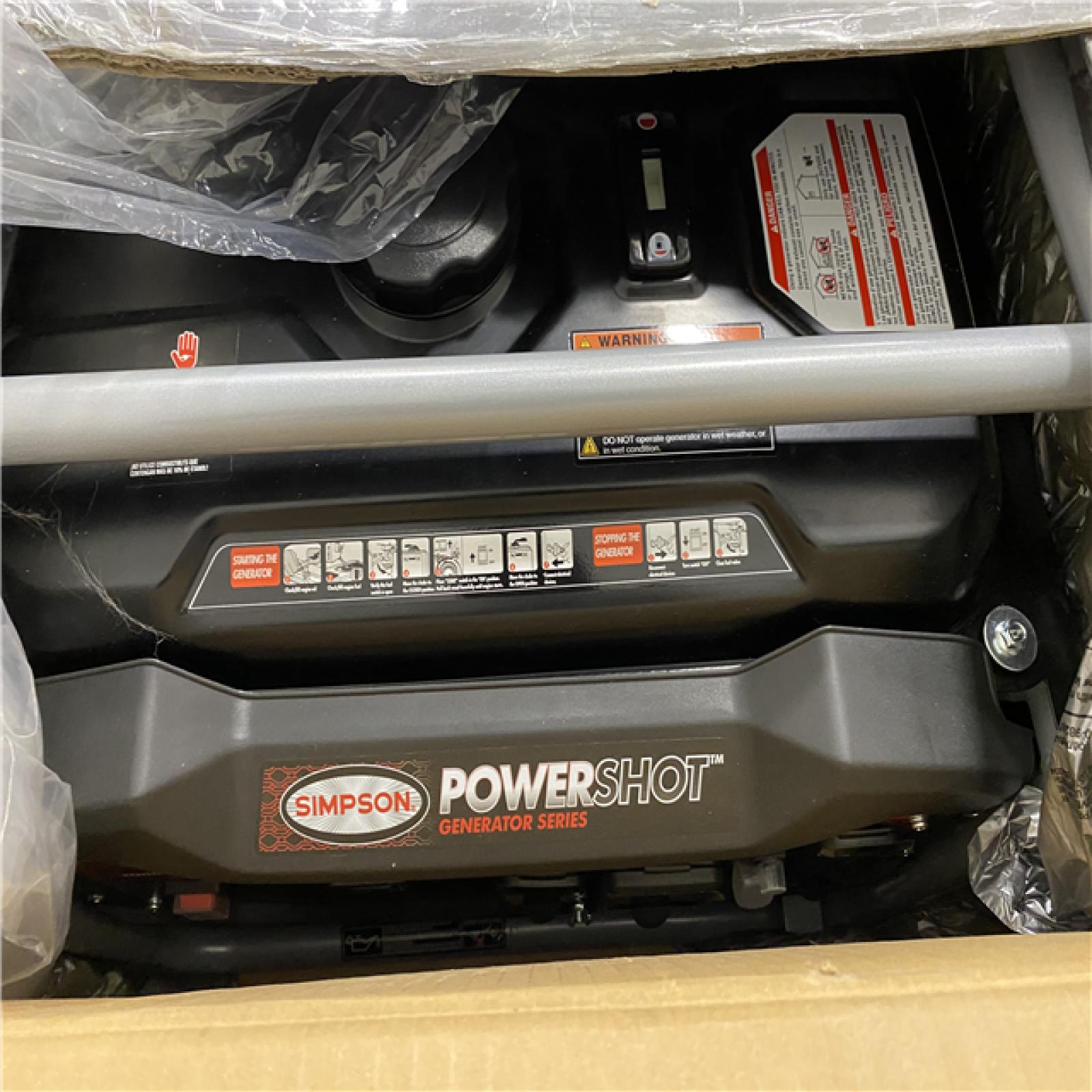 Dallas Location - As-Is SIMPSON Power Portable 3,600 Watt Generator