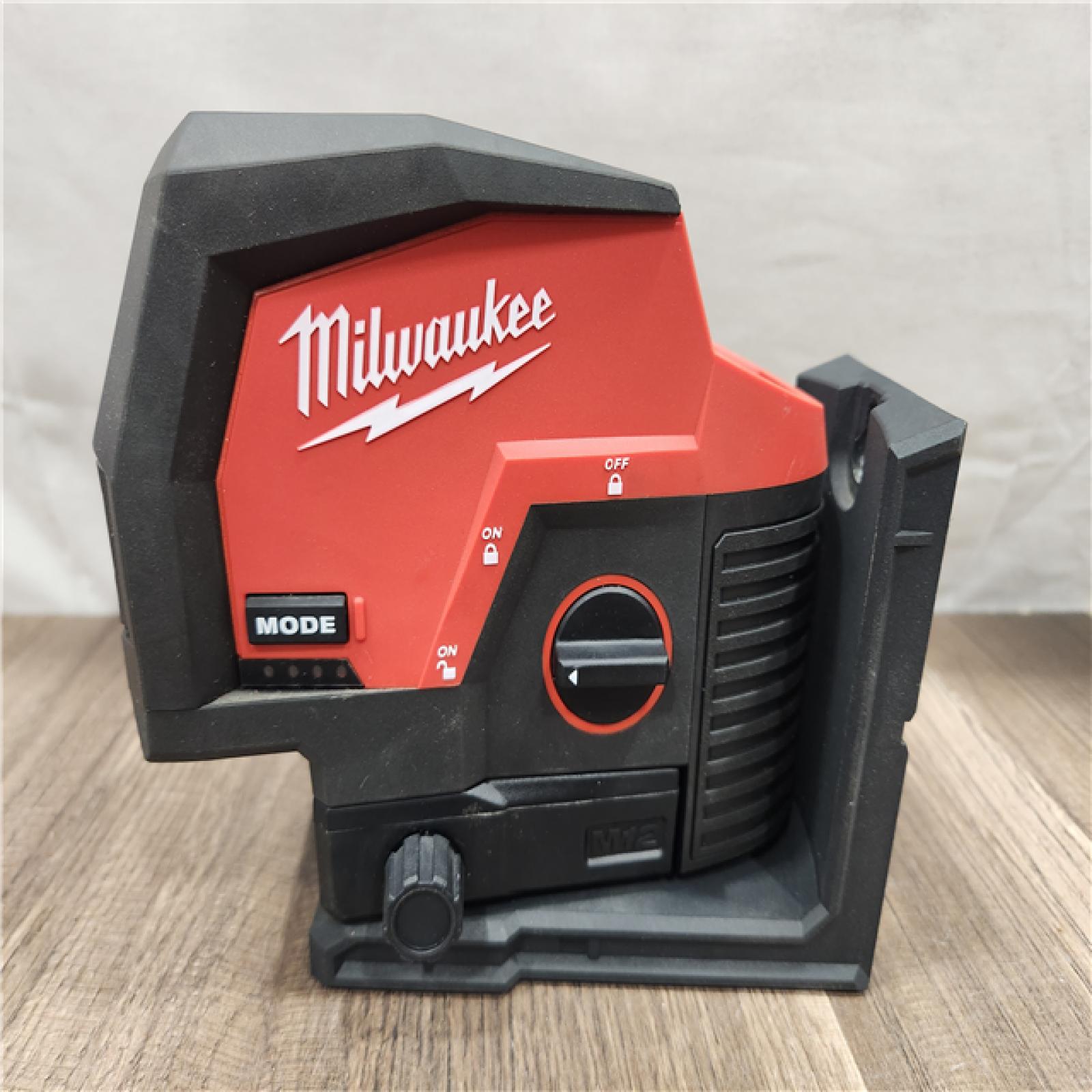 AS-IS- M12 12-Volt Lithium-Ion Cordless Green 125 Ft. Cross Line and Plumb Points Laser Level (Tool-Only)