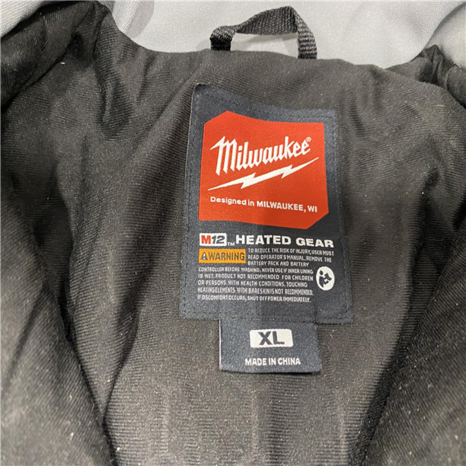 AS-IS Milwaukee Men's X-Large 12-Volt Lithium-Ion Cordless Tough Shell Gray Heated Jacket Kit