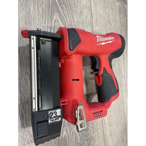AS-IS Milwaukee 12-Volt 23-Gauge Lithium-Ion Cordless Pin Nailer (Tool-Only)
