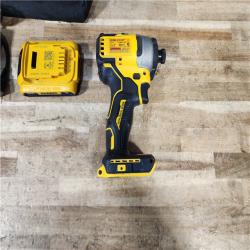 HOUSTON LOCATION - AS - IS DEWALT Atomic 20V Max Lithium-Ion Brushless Cordless Compact 1/4 in. Impact Driver Kit