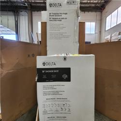 Phoenix NEW Delta 38 in. W x 74 in. H Neo-Corner Shower Enclosure with Clear Glass With LED Light Anti-Fog Wall Bathroom Vanity Mirror with Backlit and Front Light