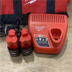 AS-IS Milwaukee FUEL 12-Volt Lithium-Ion Brushless Cordless Hammer Drill and Impact Driver Combo Kit