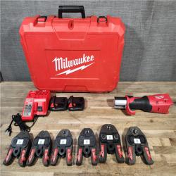 HOUSTON LOCATION - AS-IS (APPEARS LIKE NEW) Milwaukee 2922-22M M18 FORCE LOGIC Press Tool Kit W/ One-Key with 1/4 -7/8  Streamline ACR Jaws