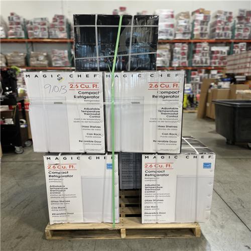 DALLAS LOCATION - MAGIC CHEF 2.6 CU. FT REFRIGERATOR PALLET-( 9 UNITS)