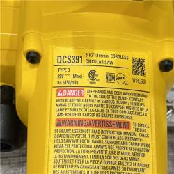 AS-IS DEWALT 20-Volt MAX Lithium-Ion Cordless 6-1/2 in. Circular Saw (Tool-Only)