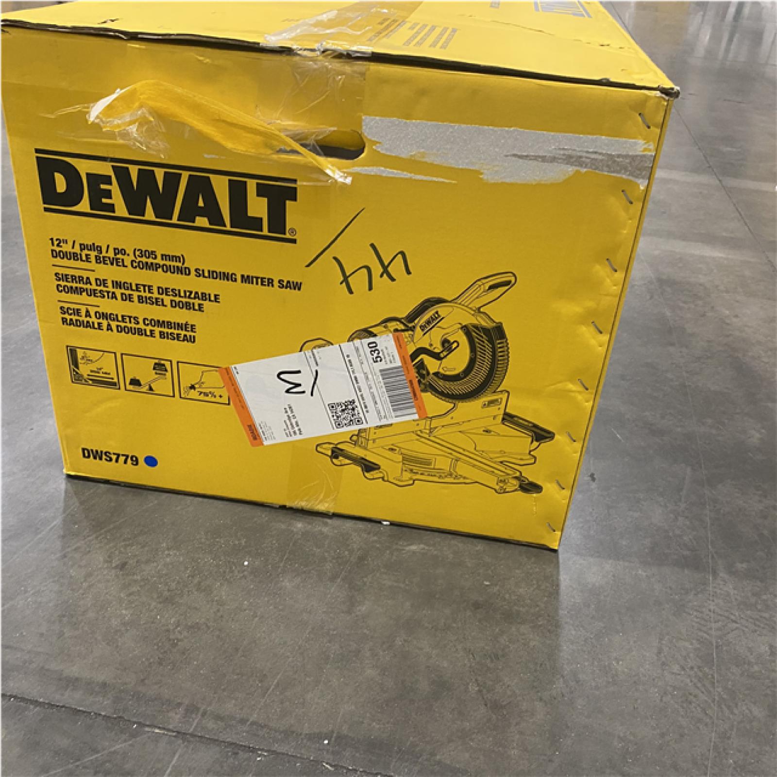 As-Is- DeWalt 15 Amps 12 in. Corded Dual-Bevel Sliding Compound Miter Saw