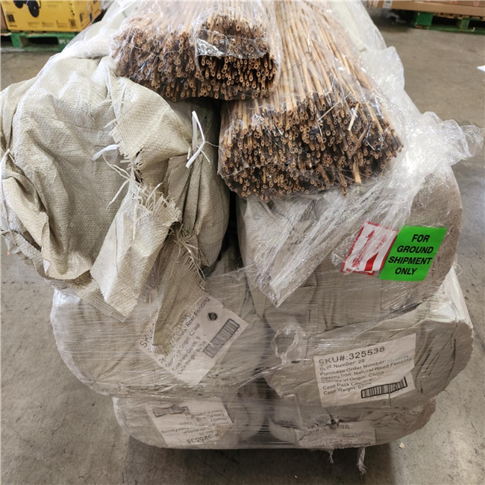 Phoenix NEW Backyard X-Scapes 6 ft. H x 16 ft. L Natural Jumbo Reed Bamboo Fencing Pallet (32-Pieces))