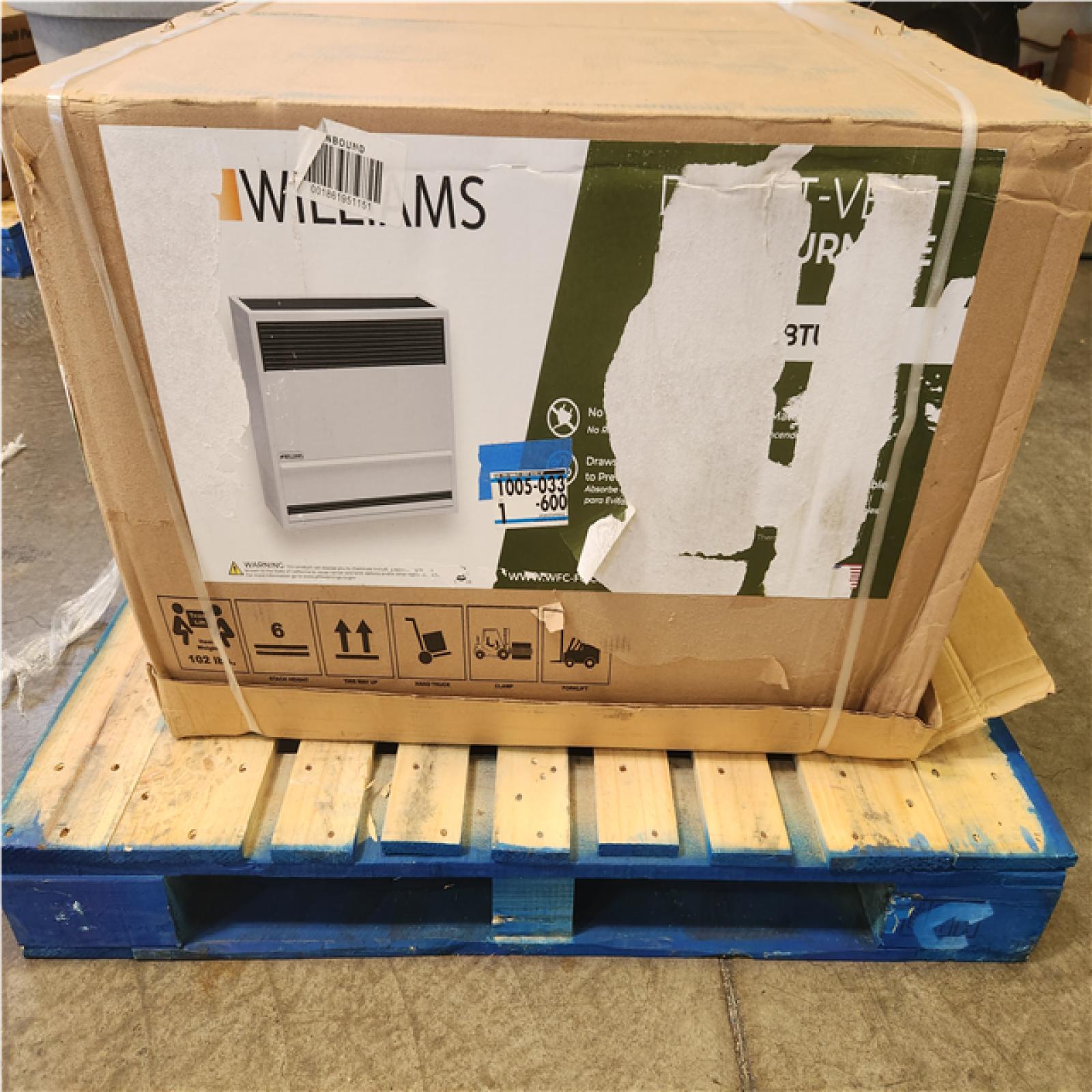 Phoenix NEW Williams Direct-Vent Gravity Wall Heater 30,000 BTU/HR, Liquid Propane