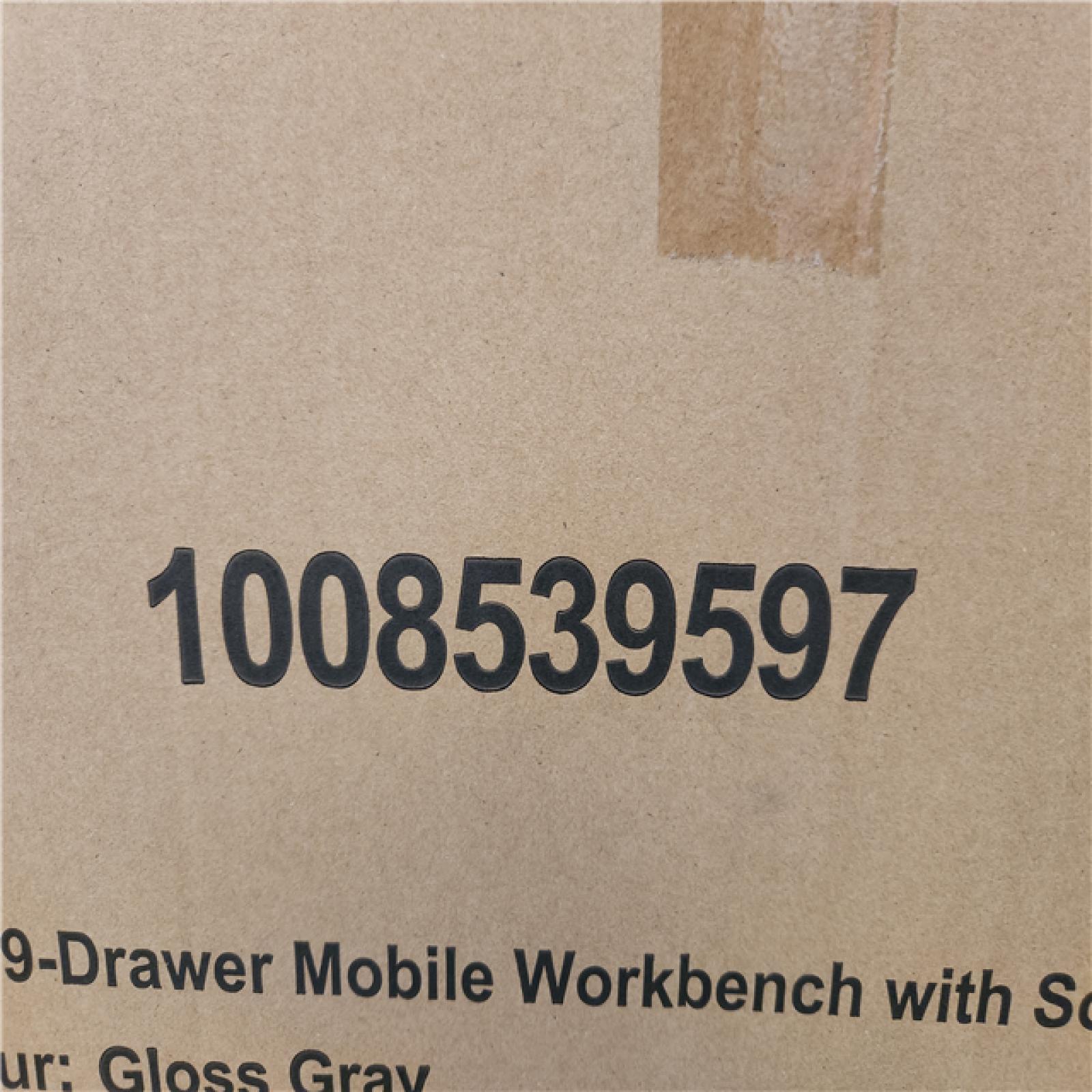 Phoenix NEW Husky Tool Storage 46 in. W Gloss Gray Mobile Workbench 9-Drawer with Solid Wood Top (SEALED)