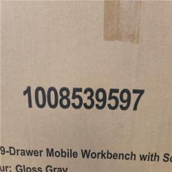 Phoenix NEW Husky Tool Storage 46 in. W Gloss Gray Mobile Workbench 9-Drawer with Solid Wood Top (SEALED)