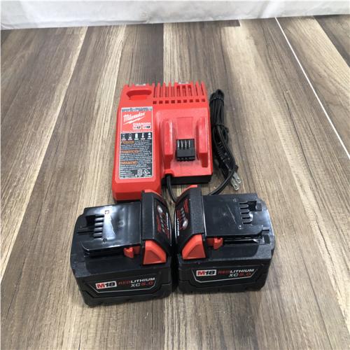 AS-IS Milwaukee 18-Volt Lithium-Ion XC Starter Kit with (2) 5.0Ah Batteries and Charger
