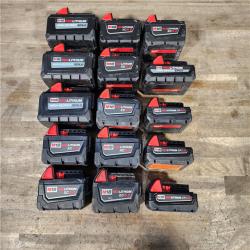 HOUSTON LOCATION - AS-IS MILWAUKEE BATTERY PACK QTY - 15