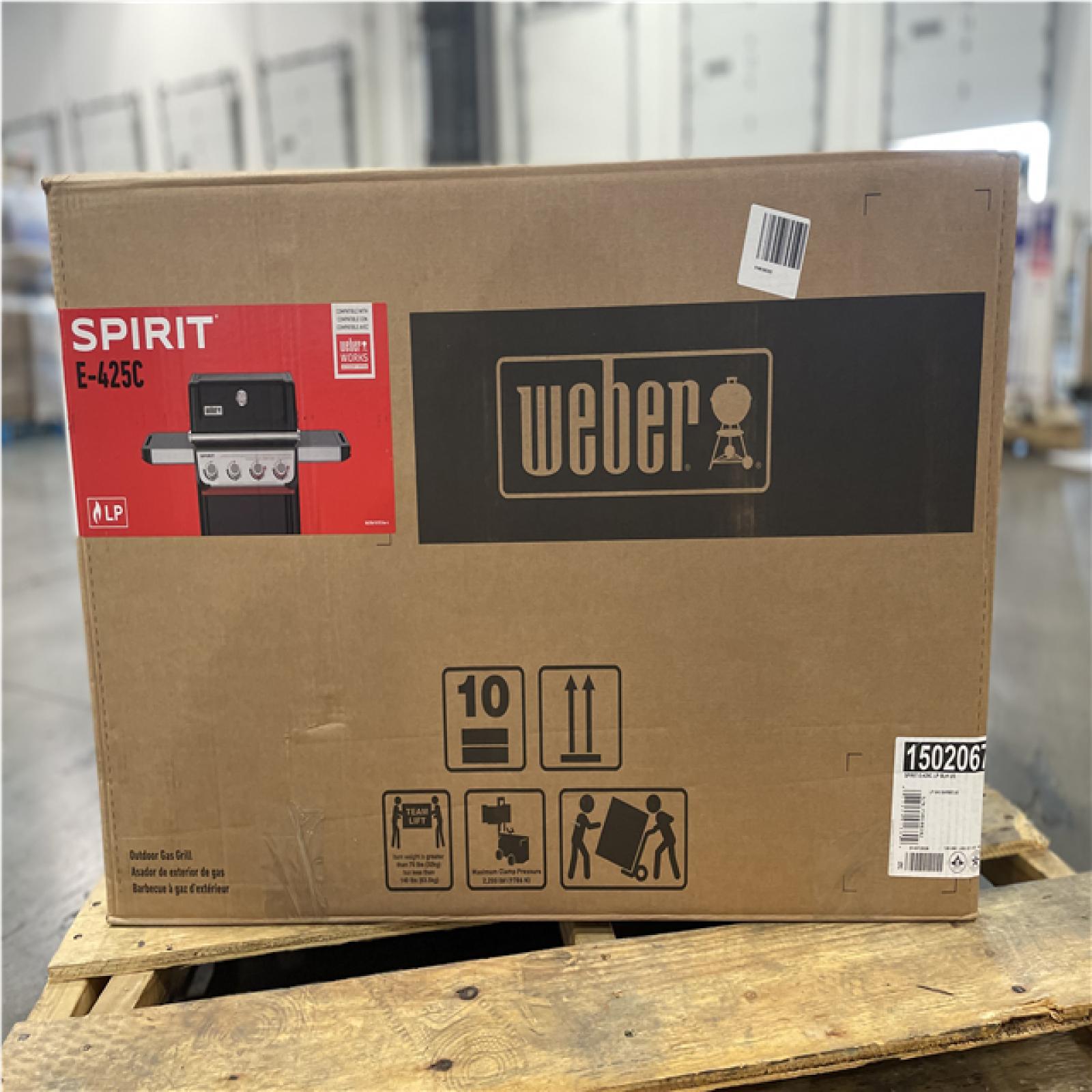DALLAS LOCATION- AS-IS WEBER Spirit E-425C 4-Burner Propane Gas Grill in Black with Sear Zone