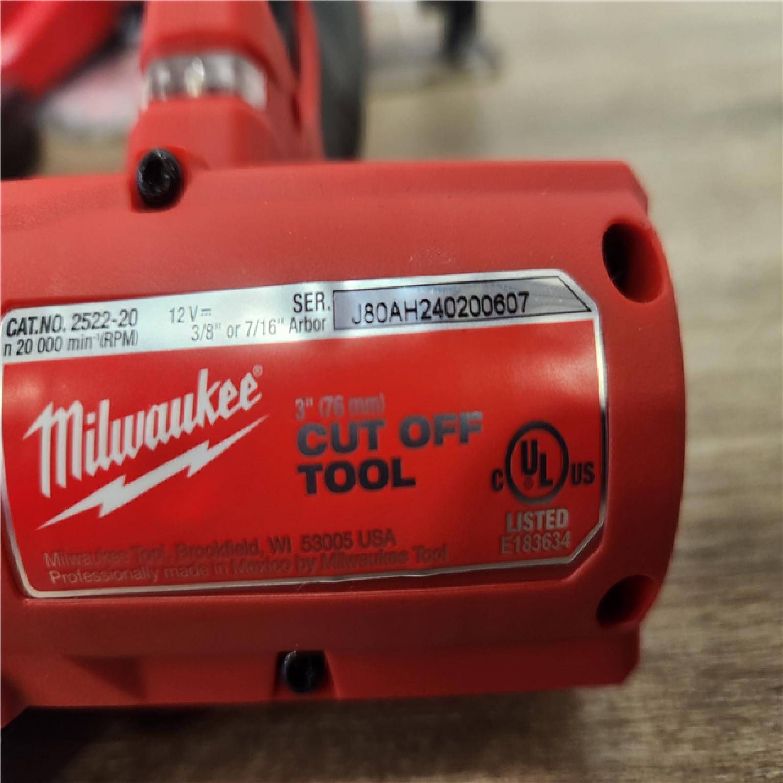 Phoenix Location NEW Milwaukee M12 FUEL 12V 3 in. Lithium-Ion Brushless Cordless Cut Off Saw Kit with One 4.0 Ah Battery Charger and Bag