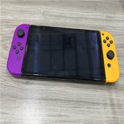 AS-IS Nintendo Switch Video Game Console HAC-001 Orange/Purple