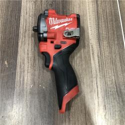 AS-IS Milwaukee  FUEL 12V Lithium-Ion Brushless Cordless Stubby 3/8 in. Impact Wrench (Tool-Only)