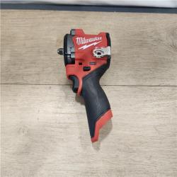 AS-IS- Milwaukee  FUEL 12V Lithium-Ion Brushless Cordless Stubby 3/8 in. Impact Wrench (Tool-Only)