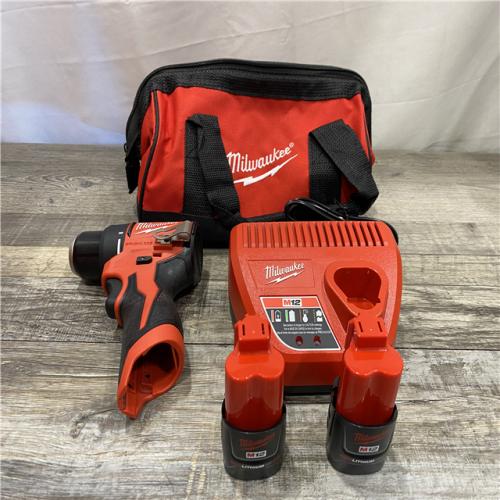 AS-IS Milwaukee 12-Volt Lithium-Ion Brushless Cordless Subcompact Brushless Drill Driver Kit