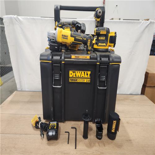 AS-IS- DEWALT 20V Lithium-Ion Cordless 5-Tool Combo Kit with 5.0 Ah and 2.0 Ah Batteries  Charger and Tough System 2.0 Rolling Toolbox