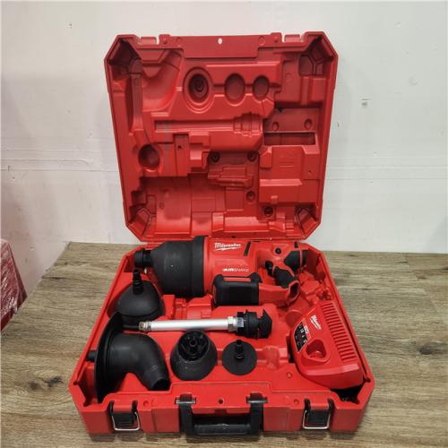 Phoenix Location LIKE NEW Milwaukee M12 12-Volt Lithium-Ion Cordless Drain Cleaning Airsnake Air Gun Kit with (1) 2.0Ah Battery, Toilet Attachments