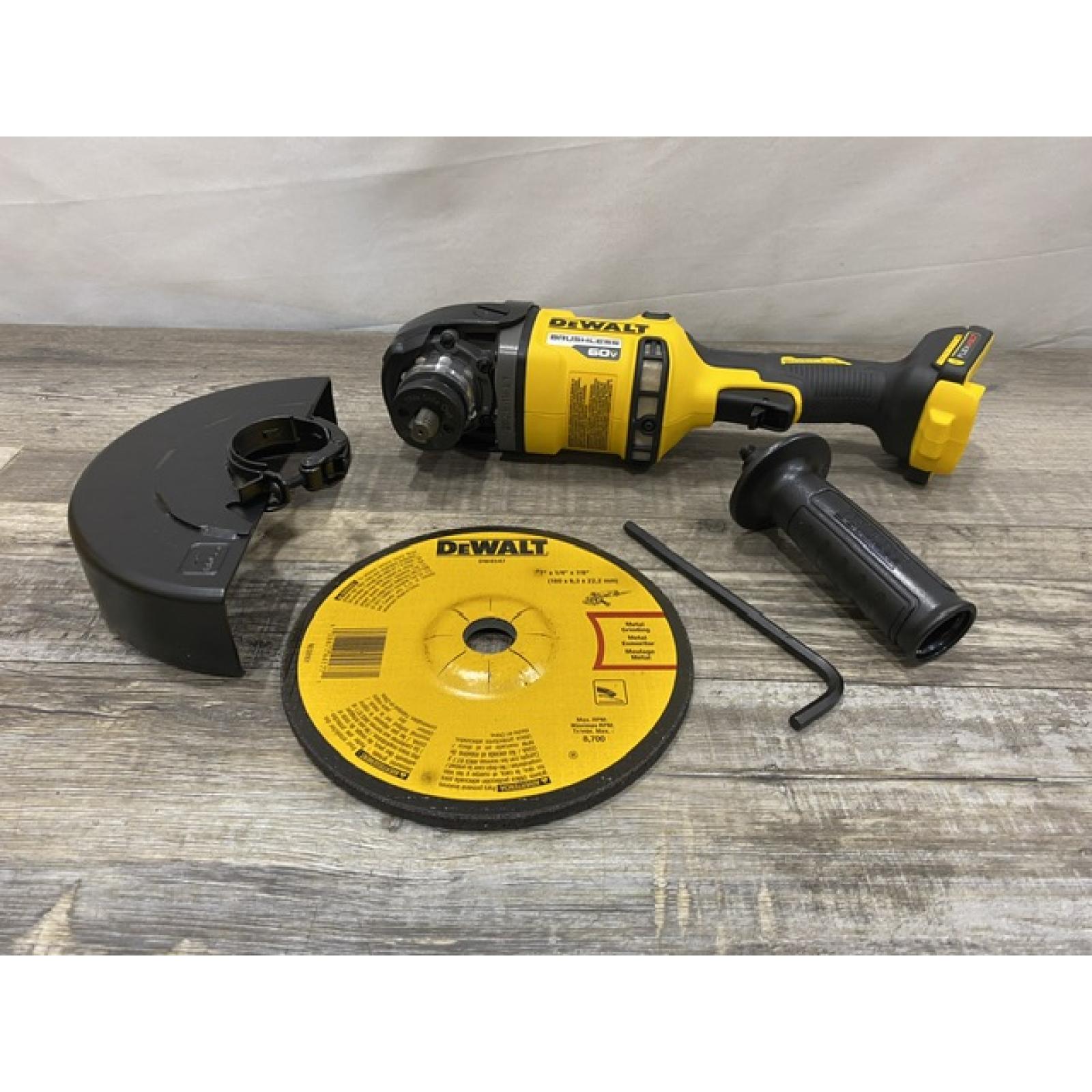 AS-IS DEWALT FLEXVOLT 60V Cordless 7 in. Angle Grinder (Tool-Only)