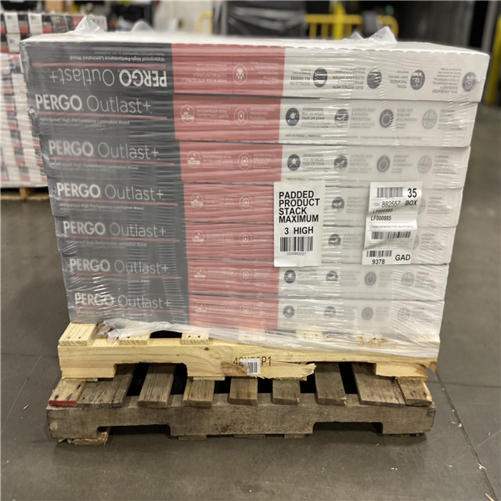 DALLAS LOCATION - Pergo Outlast+ Applewood 12 mm T x 5.2 in. W Waterproof Laminate Wood Flooring (13.74 sqft/case) 35 (CASES)