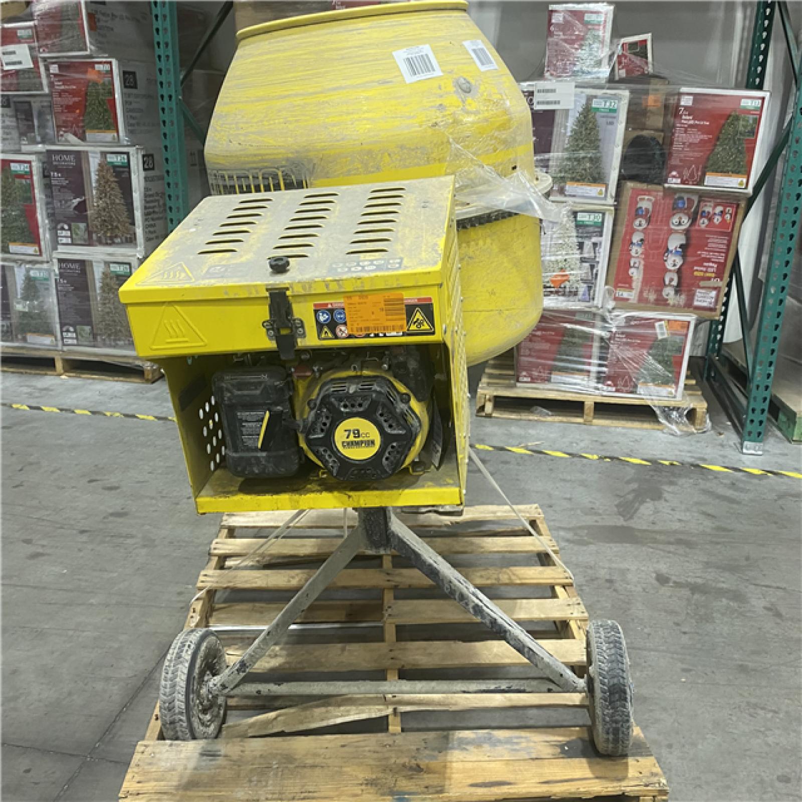 Dallas Location - As-Is Champion Power Equipment 8.8 cu. ft. 79 cc Gas Heavy-Duty Concrete Mixer