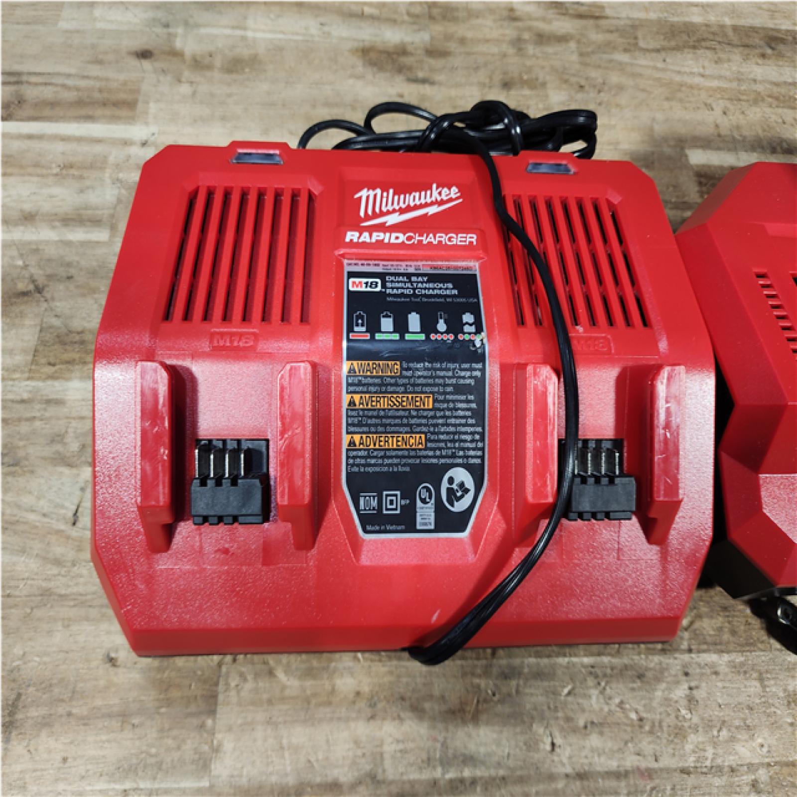 HOUSTON LOCATION - AS - IS MILWAUKEE BATTERY CHARGER PACK QTY - 2