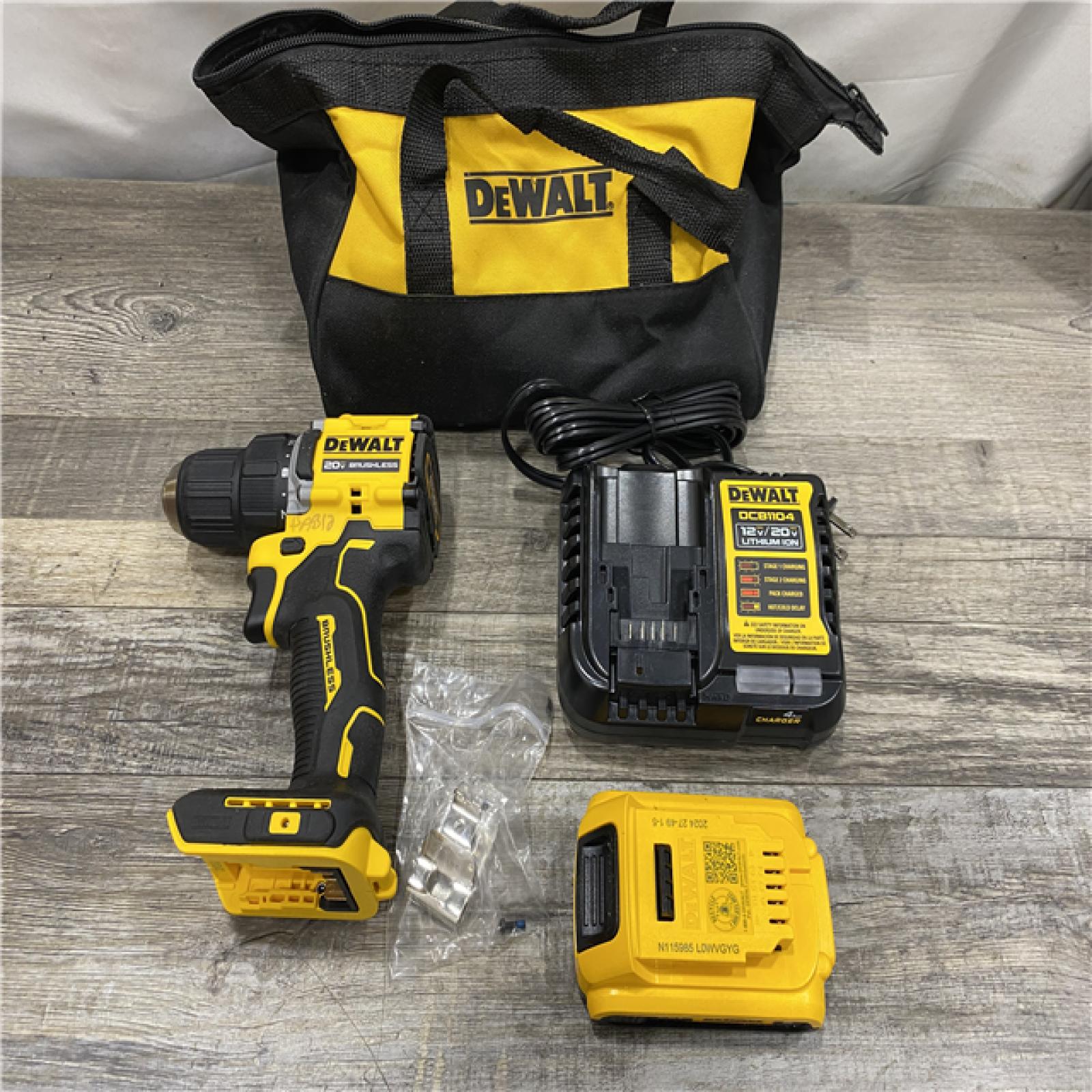 AS-IS DEWALT Atomic 20V Lithium-Ion Cordless Compact 1/2 in. Drill/Driver Kit