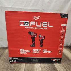 NEW- Milwaukee 12V Brushless Hammer Drill and Impact Driver Combo Kit