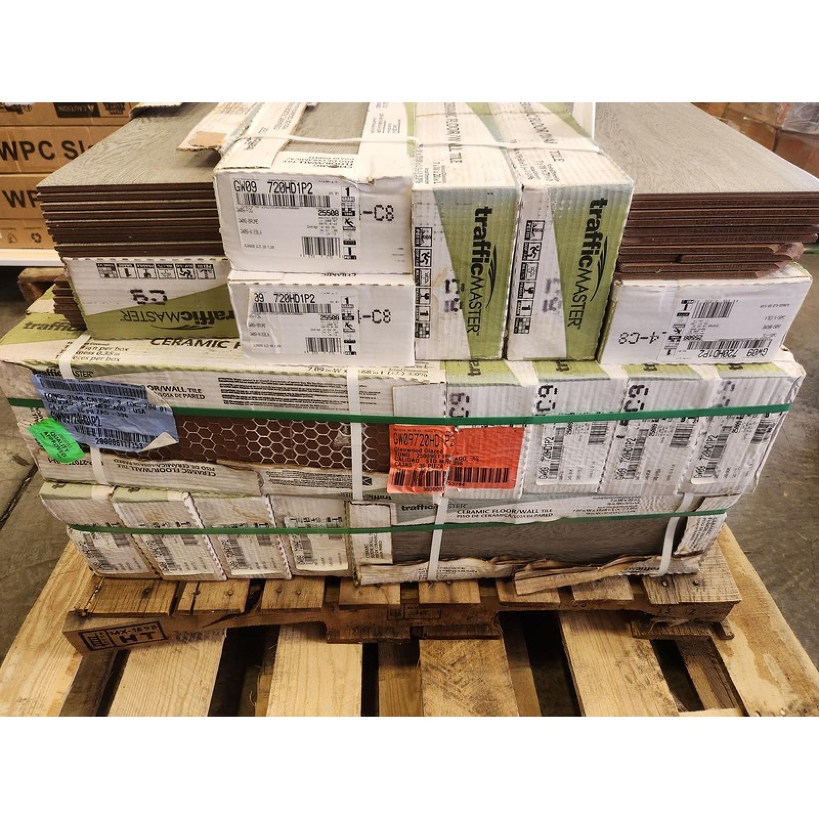 Phoenix AS-IS TrafficMaster Glenwood Fog 7 in. x 20 in. Ceramic Floor and Wall Tile (348 sq. ft. /32 case)