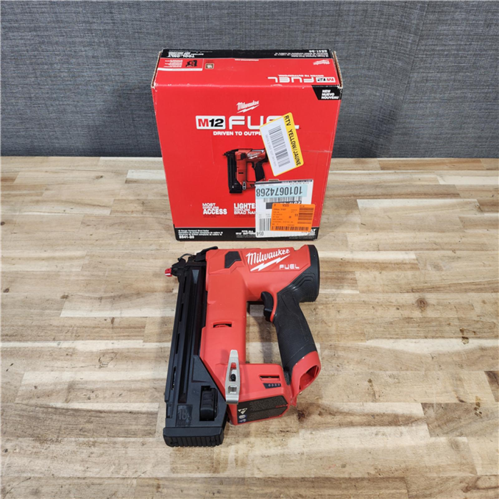 HOUSTON LOCATION - AS-IS Milwaukee FUEL 12-Volt Lithium-Ion Brushless Cordless 18-Gauge 1-1/2 in. Compact Brad Nailer (Tool Only)