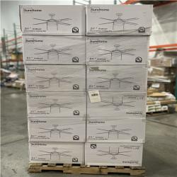 DALLAS LOCATION - SUREHOME SATIN NICKEL AND MATTE BLACK 51 INDOOR CEILING FAN PALLET-(36 UNITS)