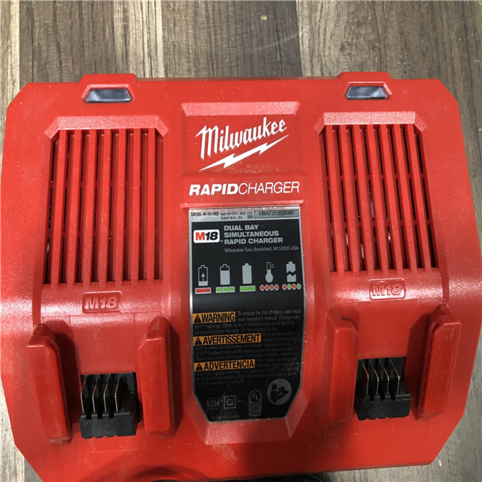 AS-IS Milwaukee 18-Volt Lithium-Ion Dual Bay Rapid Battery Charger