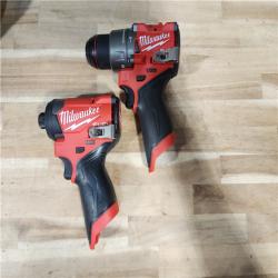 HOUSTON LOCATION - AS-IS Milwaukee FUEL 12-Volt Lithium-Ion Brushless Cordless Hammer Drill and Impact Driver Combo Kit