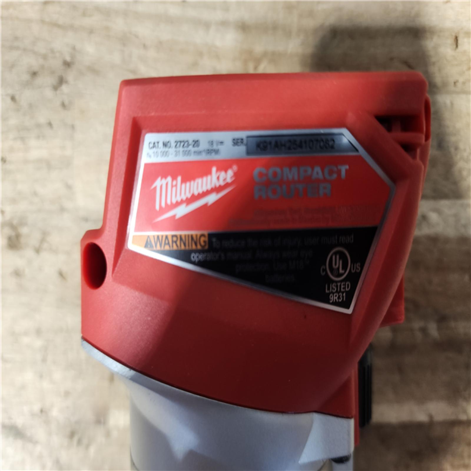 HOUSTON LOCATION - AS - IS Milwaukee FUEL 18V Lithium-Ion Brushless Cordless Compact Router (Tool-Only)