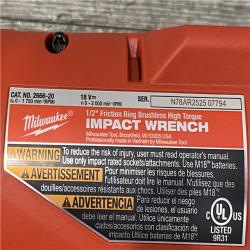 AS-IS Milwaukee 12/18V Lithium-Ion Cordless 3/8 in. Ratchet and 1/2 in. High Torque Impact Wrench with Friction Ring Combo Kit