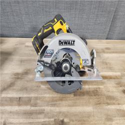 HOUSTON LOCATION - AS-IS DEWALT 20V MAX Cordless Brushless 7-1/4 in. Sidewinder Style Circular Saw w/ FLEXVOLT ADVANTAGE (Tool Only)