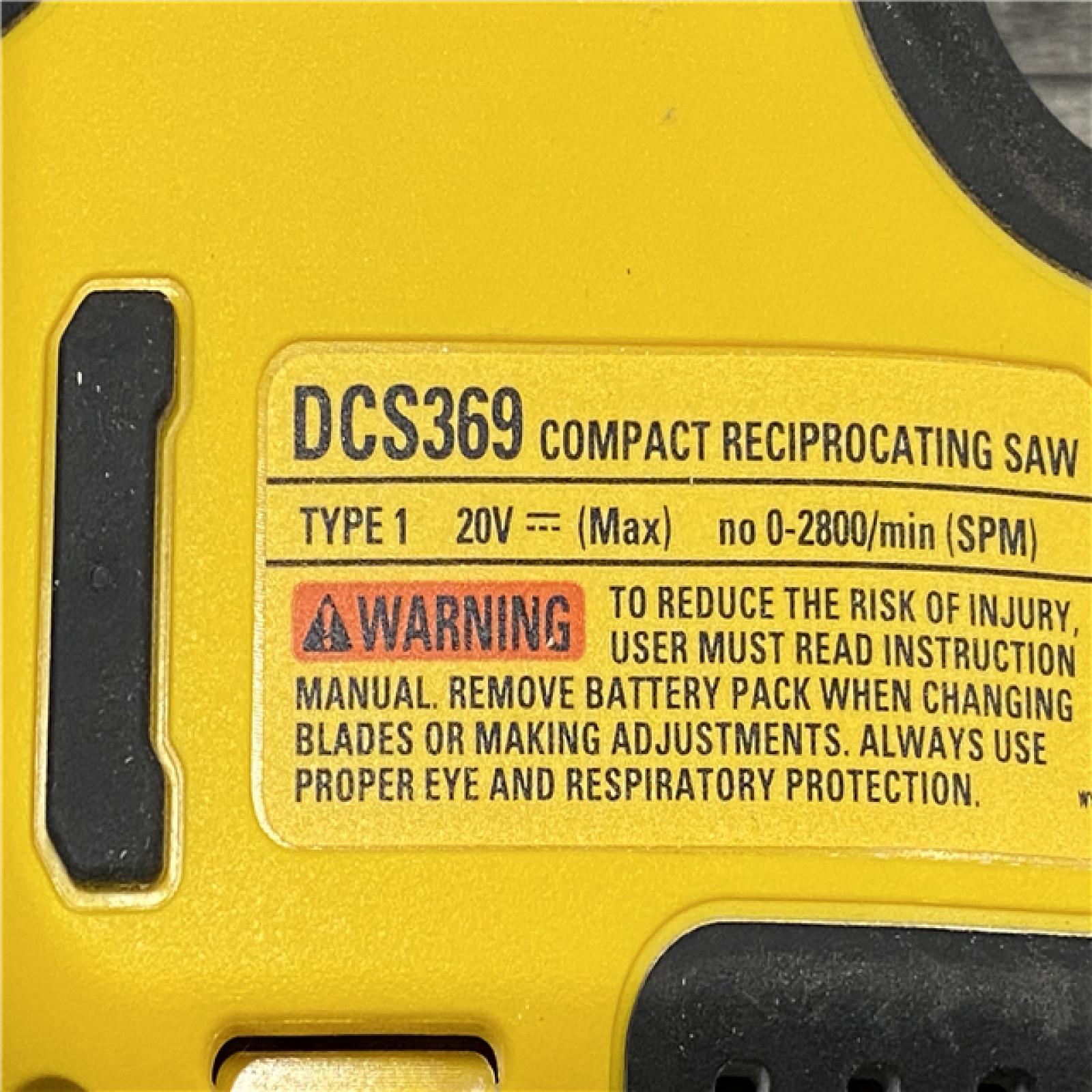 AS-IS DEWALT ATOMIC 20V MAX Cordless Brushless Compact Reciprocating Saw (Tool Only)