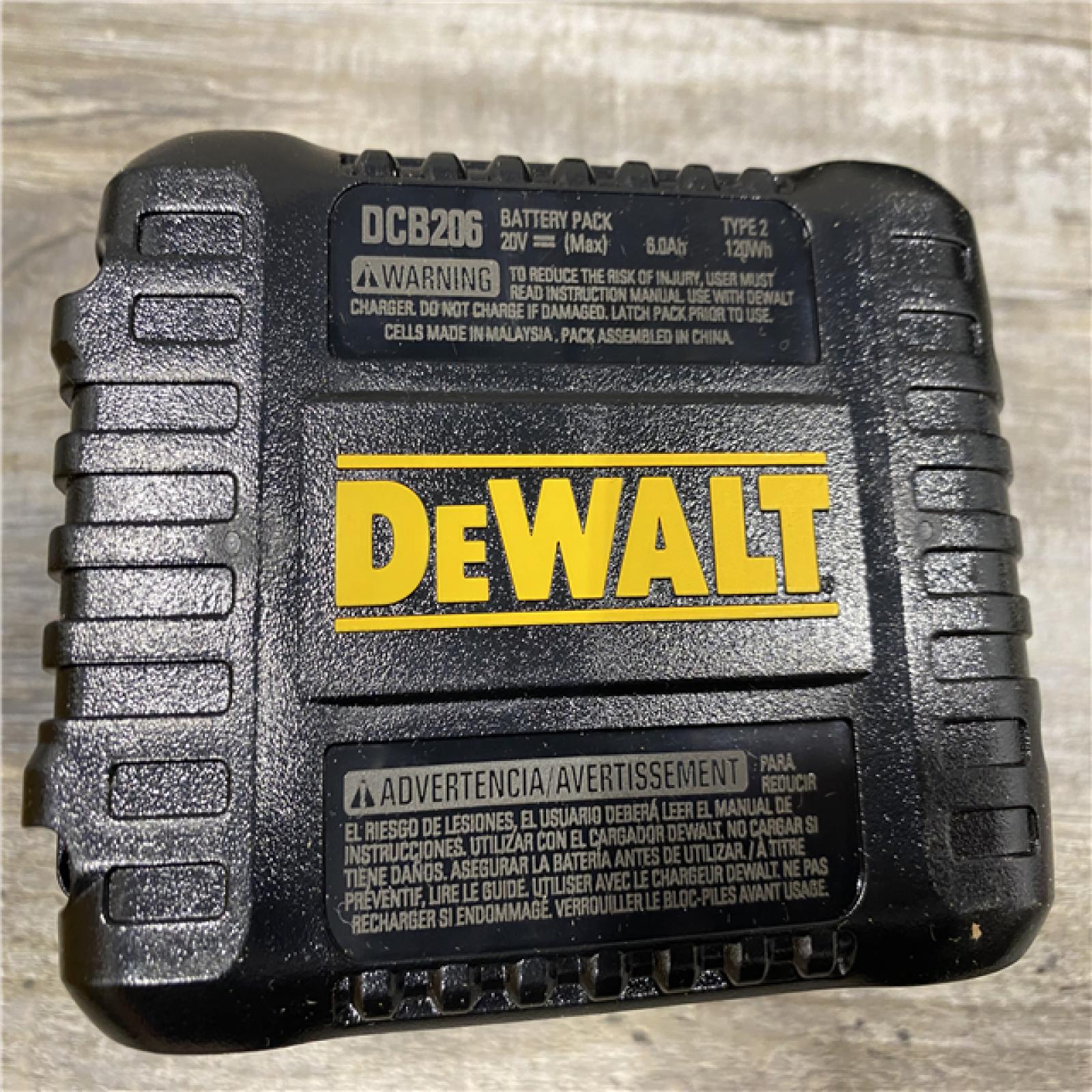 AS-IS DEWALT 20V MAX Lithium-Ion 6.0 Ah Battery and Charger