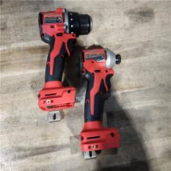 HOUSTON LOCATION - AS-IS Milwaukee M18 18V Lithium-Ion Brushless Cordless Compact Drill/Impact Combo Kit (2-Tool) W/(2) 2.0 Ah Batteries  Charger & Bag