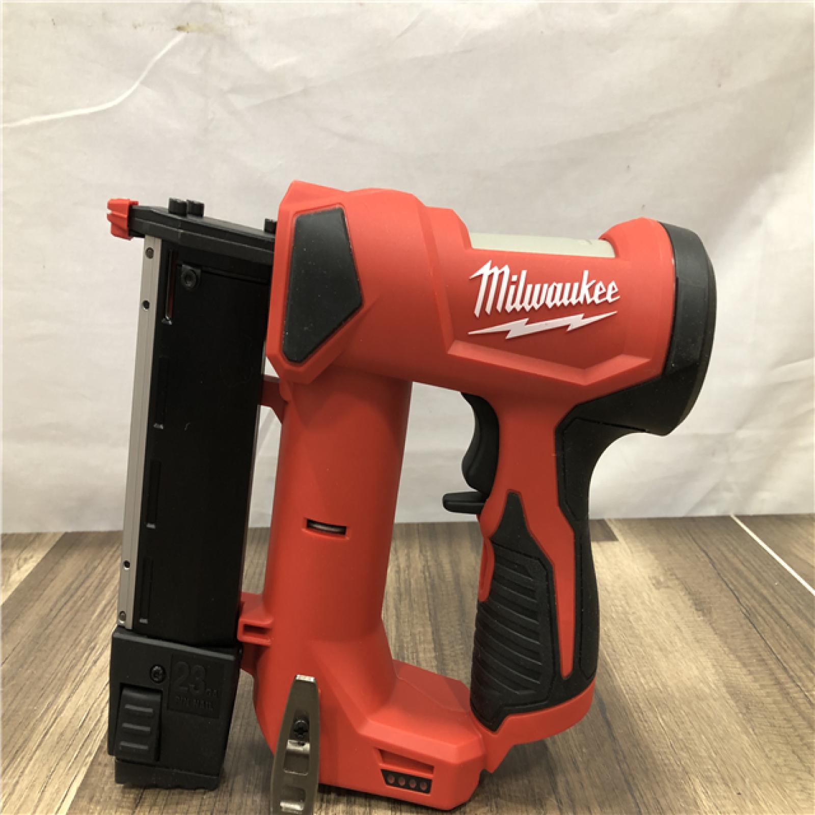 AS-IS Milwaukee 12-Volt 23-Gauge Lithium-Ion Cordless Pin Nailer (Tool-Only)