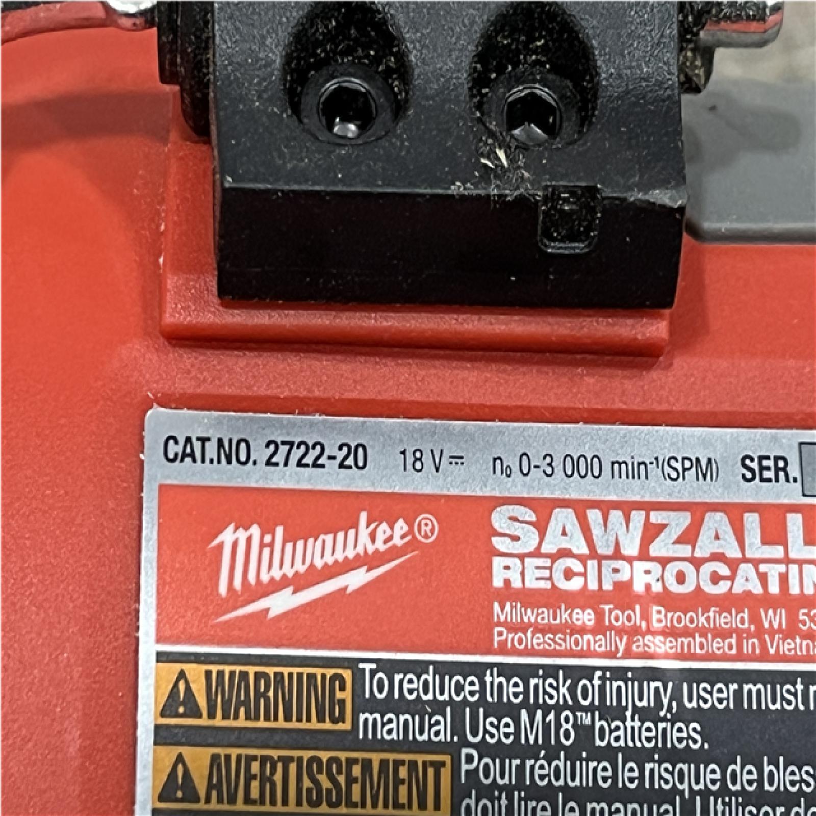 AS-IS Milwaukee FUEL 18V Lithium-Ion Brushless Cordless Super SAWZALL Orbital Reciprocating Saw (Tool-Only)