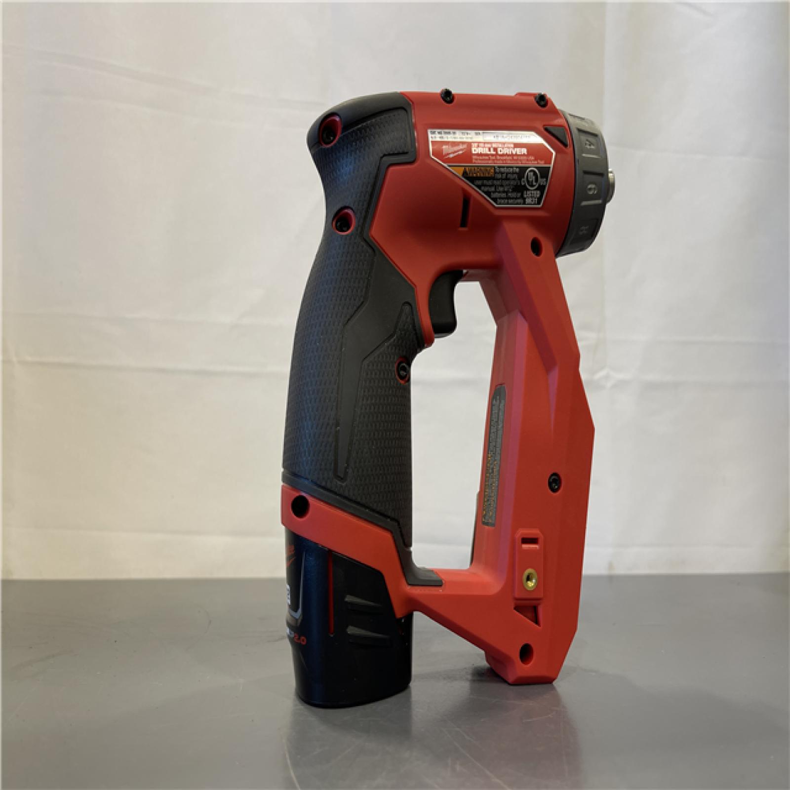 AS-IS - Milwaukee M12 FUEL Lithium-Ion 3/8 in. Cordless Installation Drill Driver Kit (2 Ah)