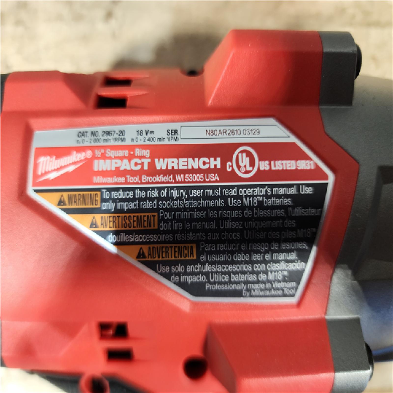 HOUSTON LOCATION - AS - IS Milwaukee FUEL 18V Lithium-Ion Brushless Cordless 1/2 in. Impact Wrench with Friction Ring (Tool-Only)