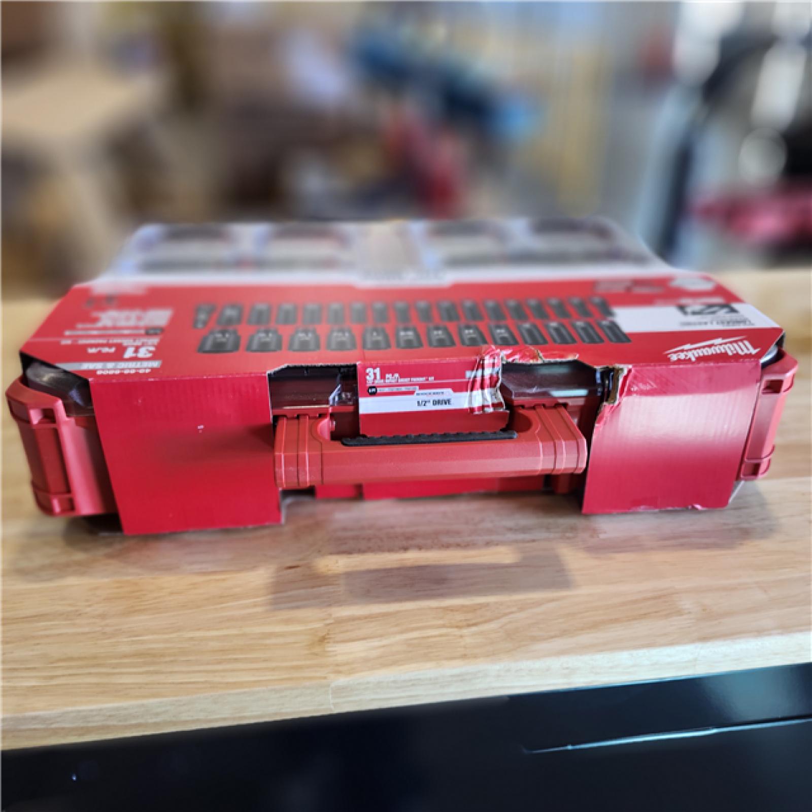 NEW! - Milwaukee SHOCKWAVE Impact-Duty 1/2 in. Drive Metric and SAE Deep Well Impact PACKOUT Socket Set (31-Piece)