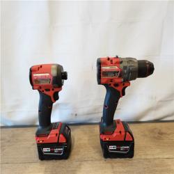 AS-IS- Milwaukee  FUEL 18V Lithium-Ion Brushless Cordless Hammer Drill and Impact Driver Combo Kit